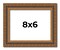 8x6 Classic Gold Picture Frame - UV Acrylic, Foam Board Backing, Hanging Hardware